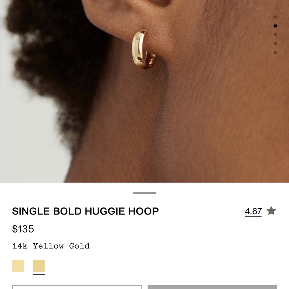 Mejuri Single Bold Huggie Hoop. Sold Out Online
